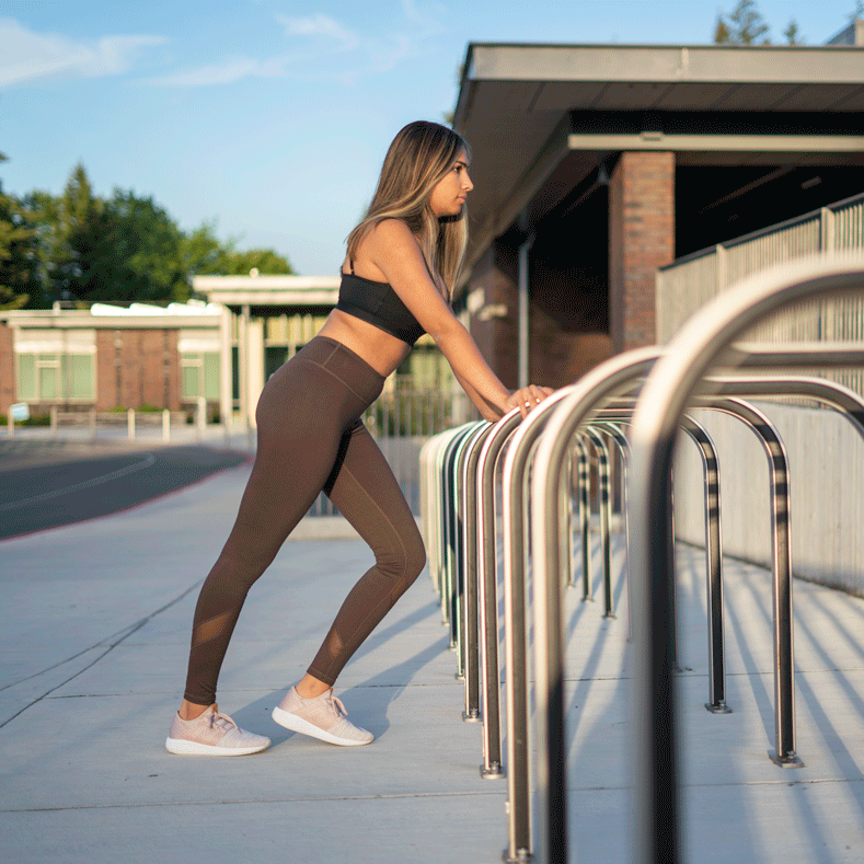 TEMA Athletics Cappuccino Mesh Accent Leggings