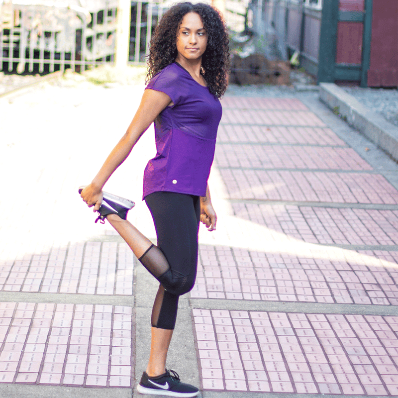 Purple Mesh Illusion Tee – TEMA Athletics