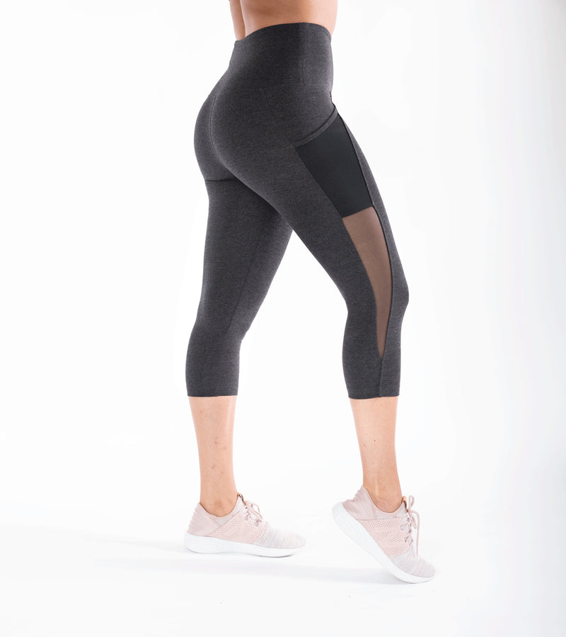 Regular Size Heather Black Side Pocket High Waist Leggings – TEMA Athletics