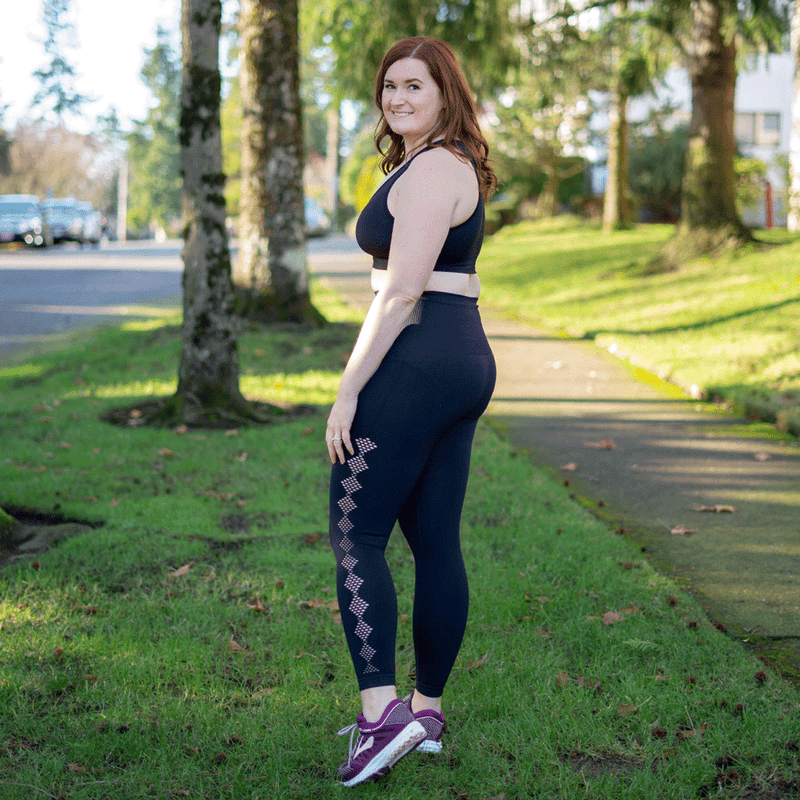 TEMA Athletics High Waist Seamless Black Scallop Leggings