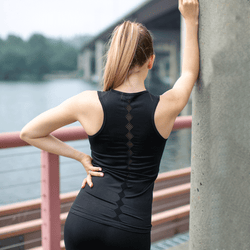 TEMA Athletics Seamless Blue Scallop Activewear Tank