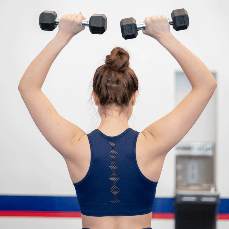 TEMA Athletics Seamless Blue Scallop Bra