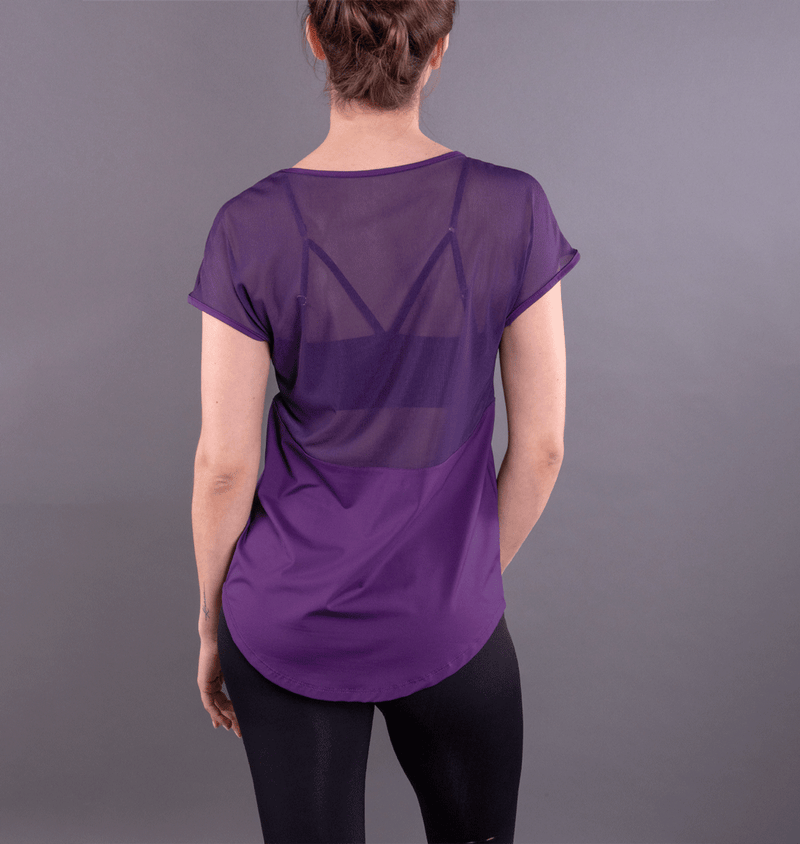 Purple Mesh Illusion Tee – TEMA Athletics