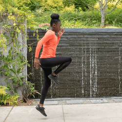 TEMA Athletics Neon Coral Long Sleeve Mesh Tee