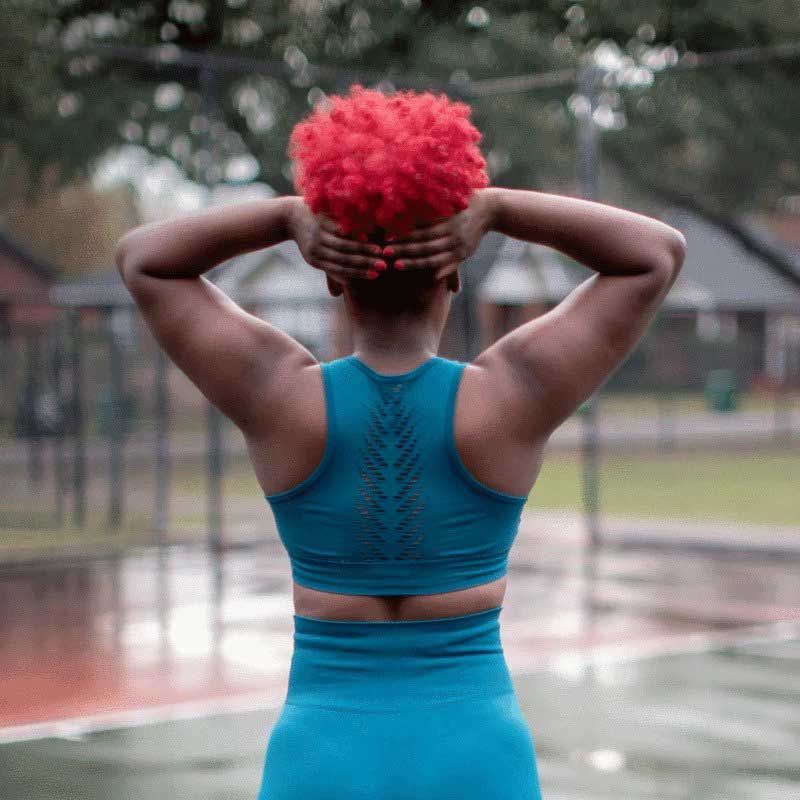 Seamless Teal Leaf Convertible Bra Crop top