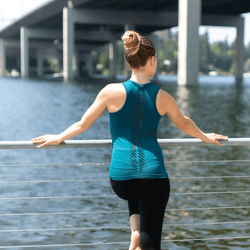 TEMA Athletics Seamless Teal Leaf Tank