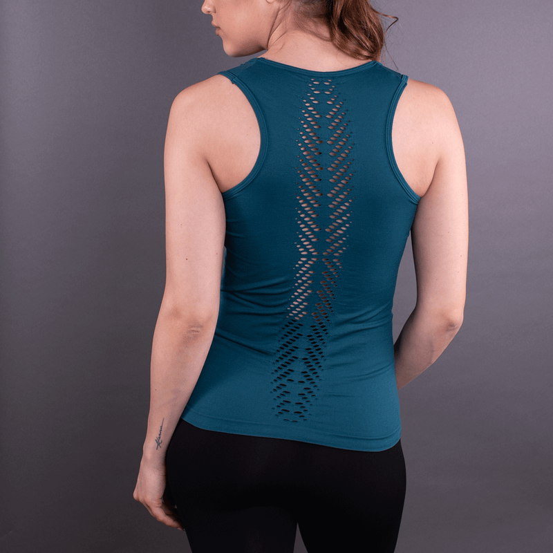 TEMA Athletics Seamless Teal Leaf Tank