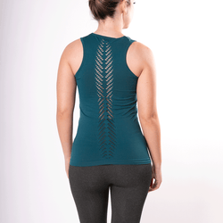 TEMA Athletics Seamless Teal Leaf Tank