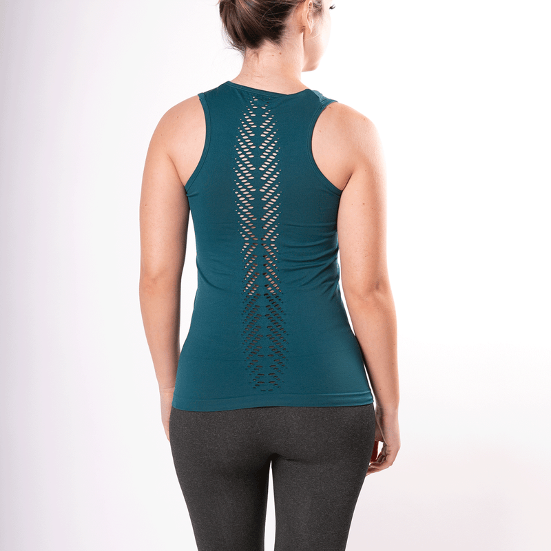 TEMA Athletics Seamless Teal Leaf Tank