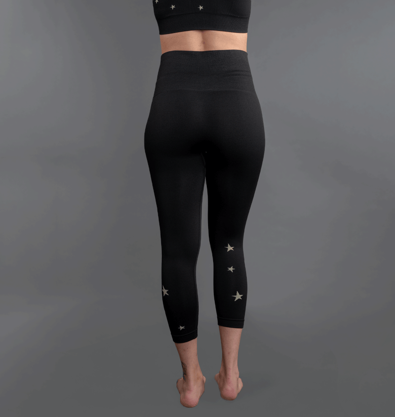 TEMA Athletics High Waist Seamless Black Star Leggings