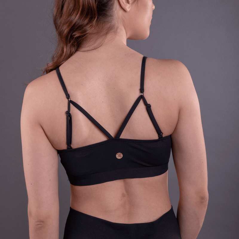 TEMA Athletics Black Double Strap Bra