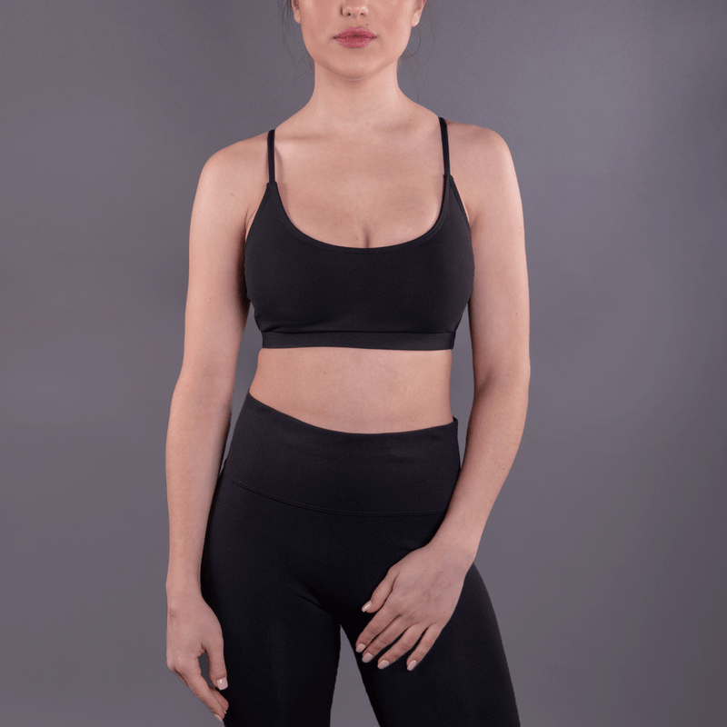 TEMA Athletics Black Double Strap Bra