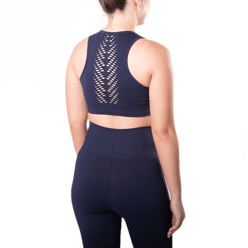 TEMA Athletics Seamless Navy Leaf Bra