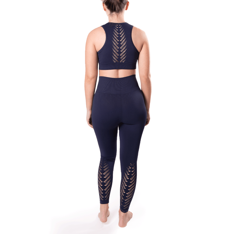 TEMA Athletics Seamless Navy Leaf Bra