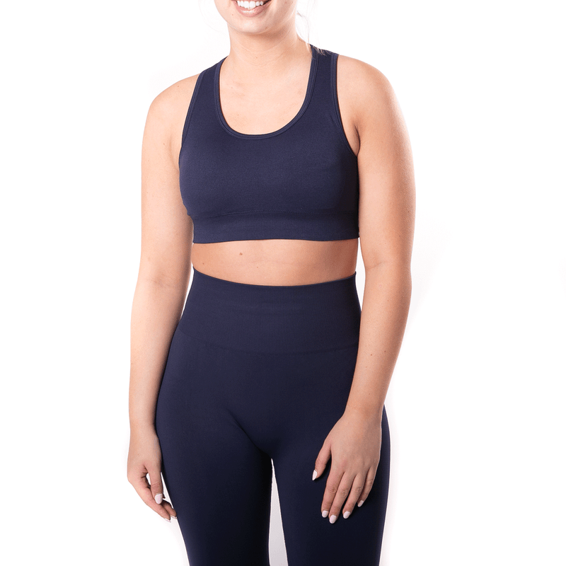 TEMA Athletics Seamless Navy Leaf Bra