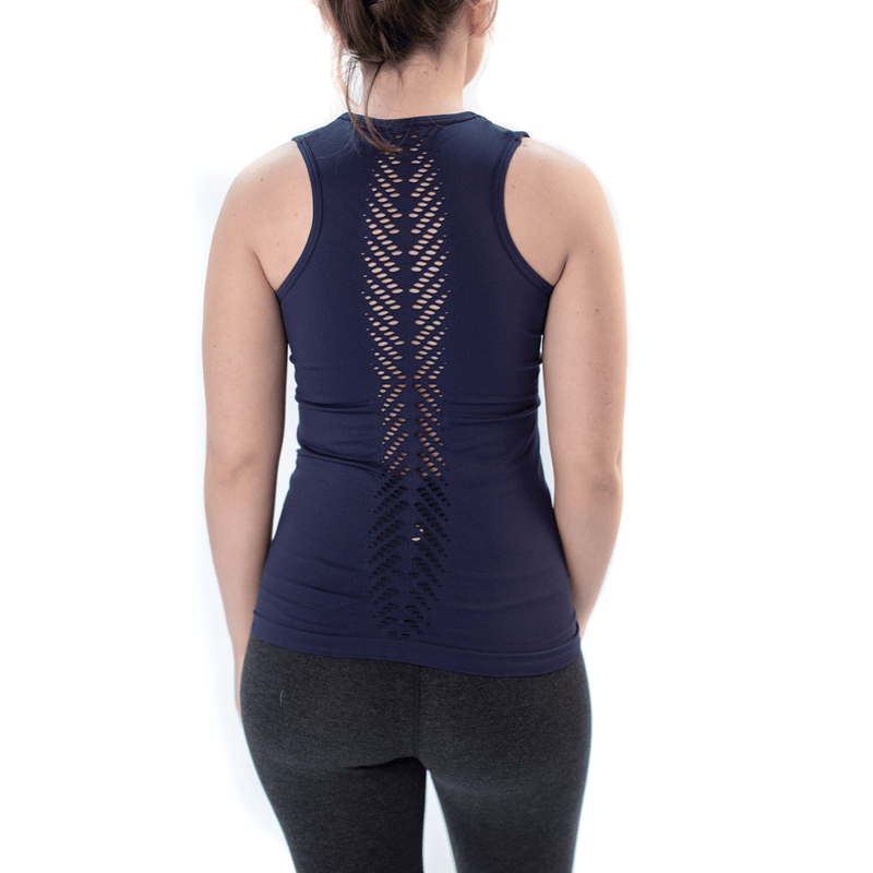TEMA Athletics Seamless Navy Leaf Tank