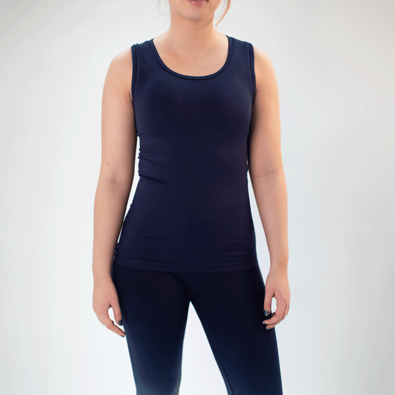 TEMA Athletics Seamless Navy Leaf Tank