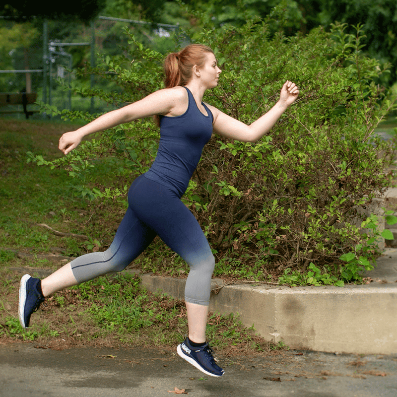 TEMA Athletics Seamless Navy Leaf Tank