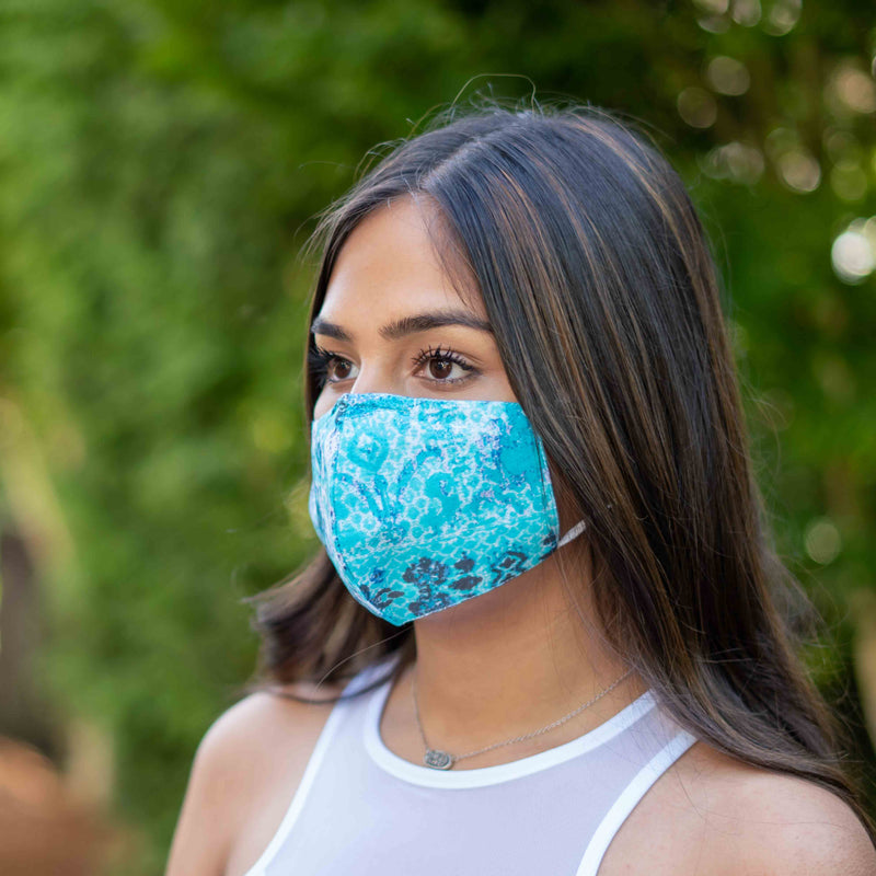 Final Sale Pack of 3 Printed Face Masks with Pocket for Removable Filter