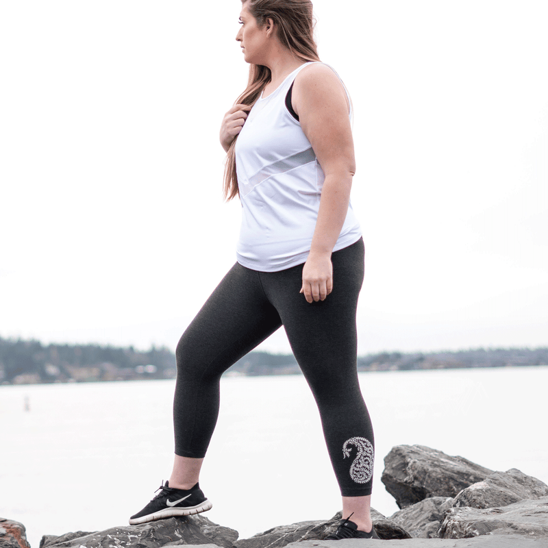 TEMA Athletics White Chevron Racerback Tank