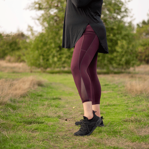 Chelsea Full Length Leggings with Pockets - Burgundy